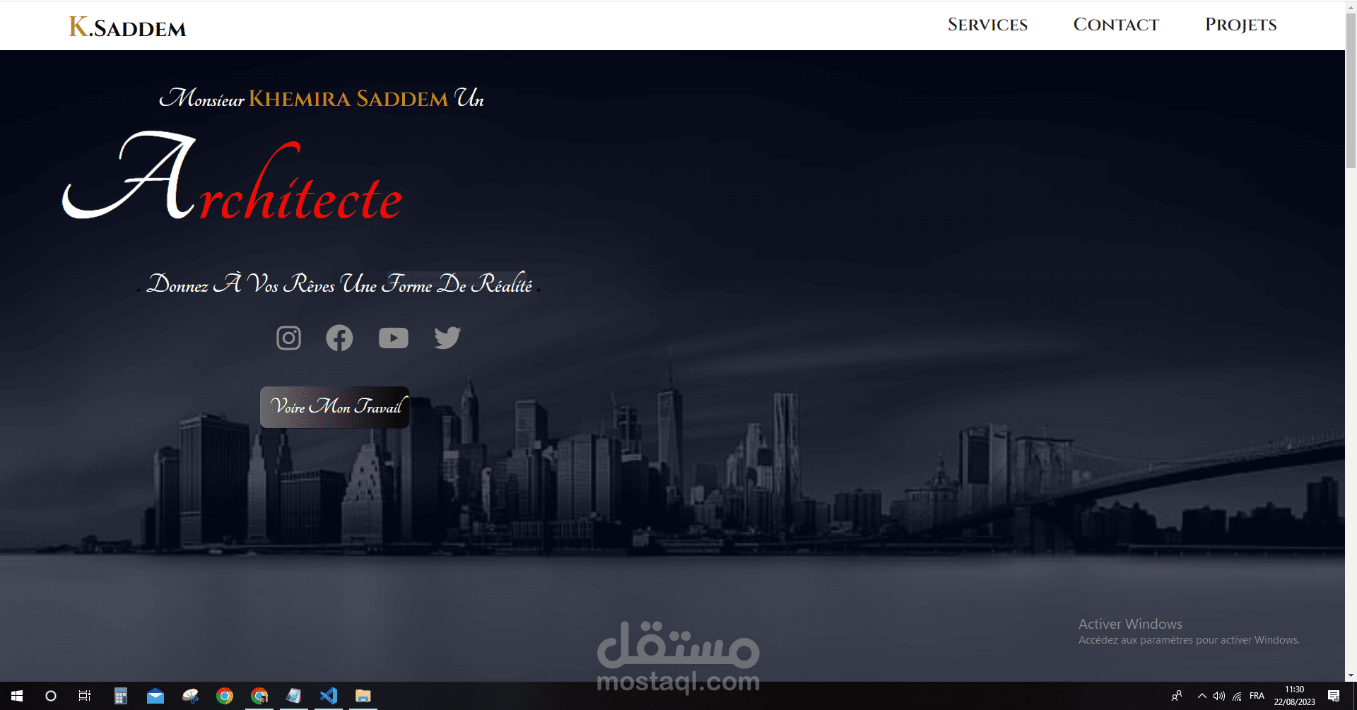 موقع لمهندس معماري