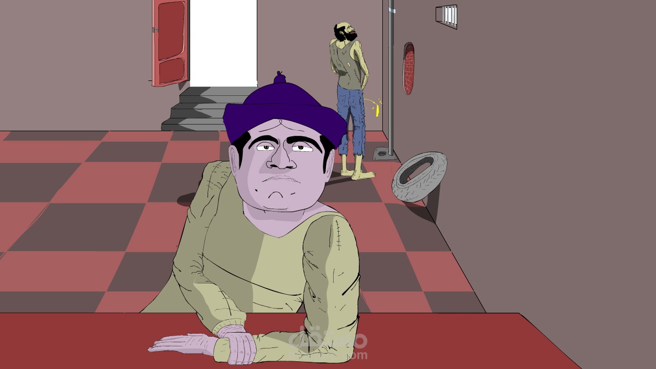 فيلم المتسول لعادل أمام بالكرتون