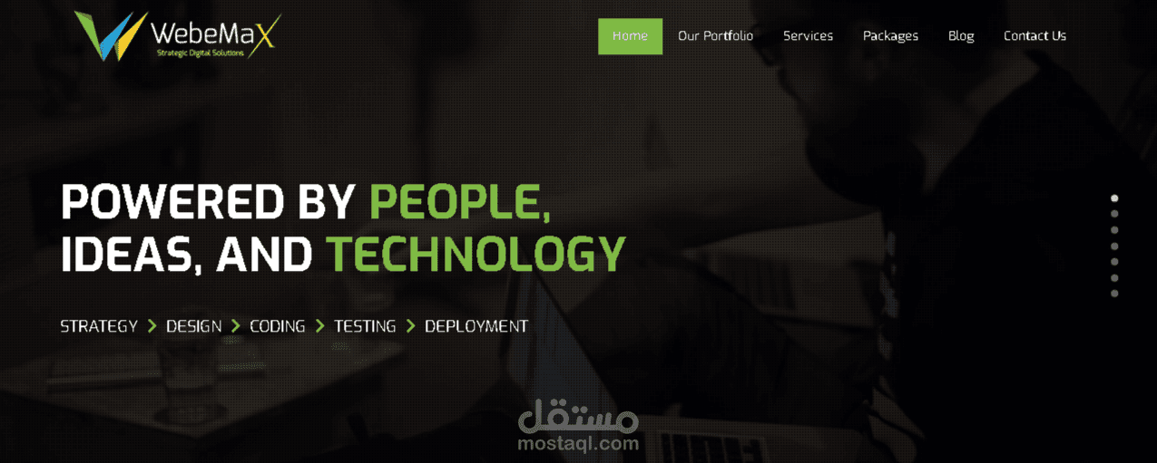 A site specializing in software and website development