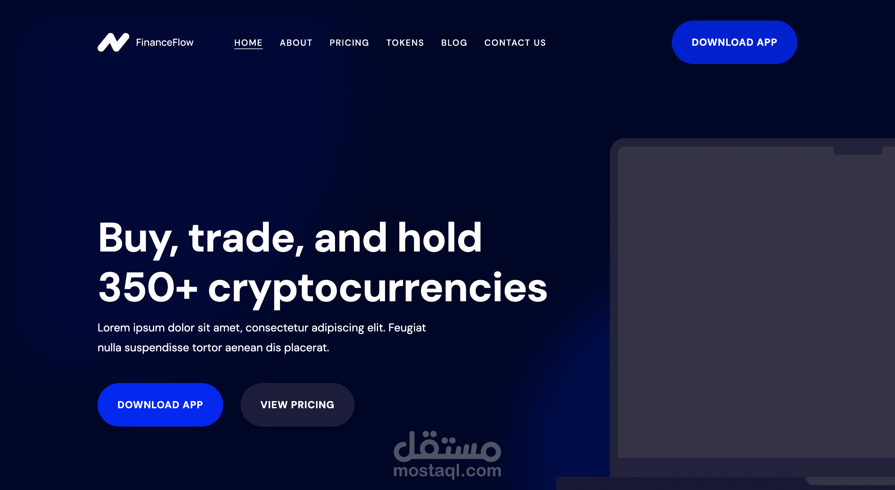 منصة تتبع وإدارة المعاملات المالية الذكية | FinanceFlow باستخدام React & Node.js