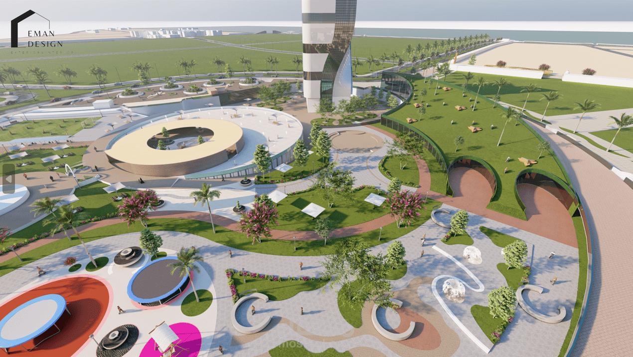 تصميم وتخطيط مركز حضري في مدينة الزهراء-فلسطين
