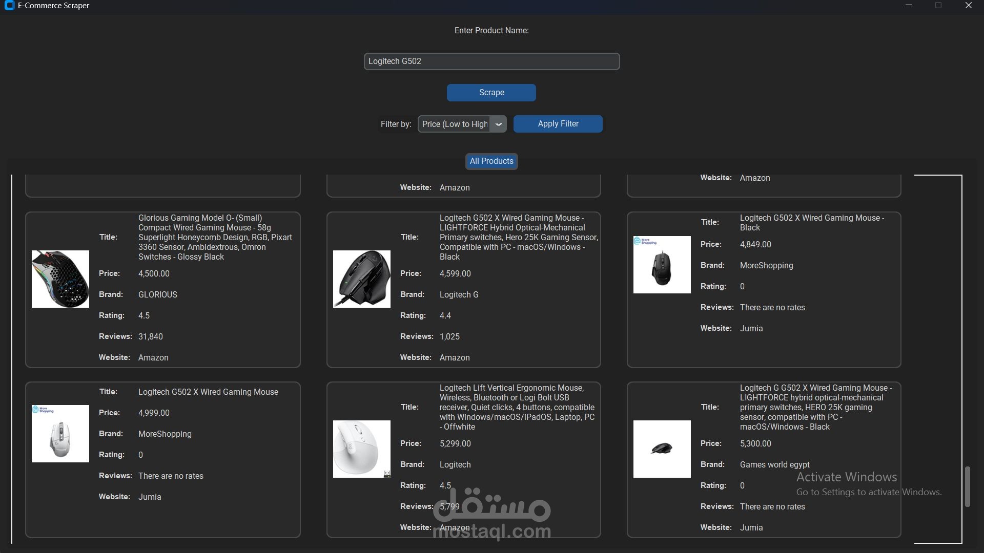 E-Commerce Scraper