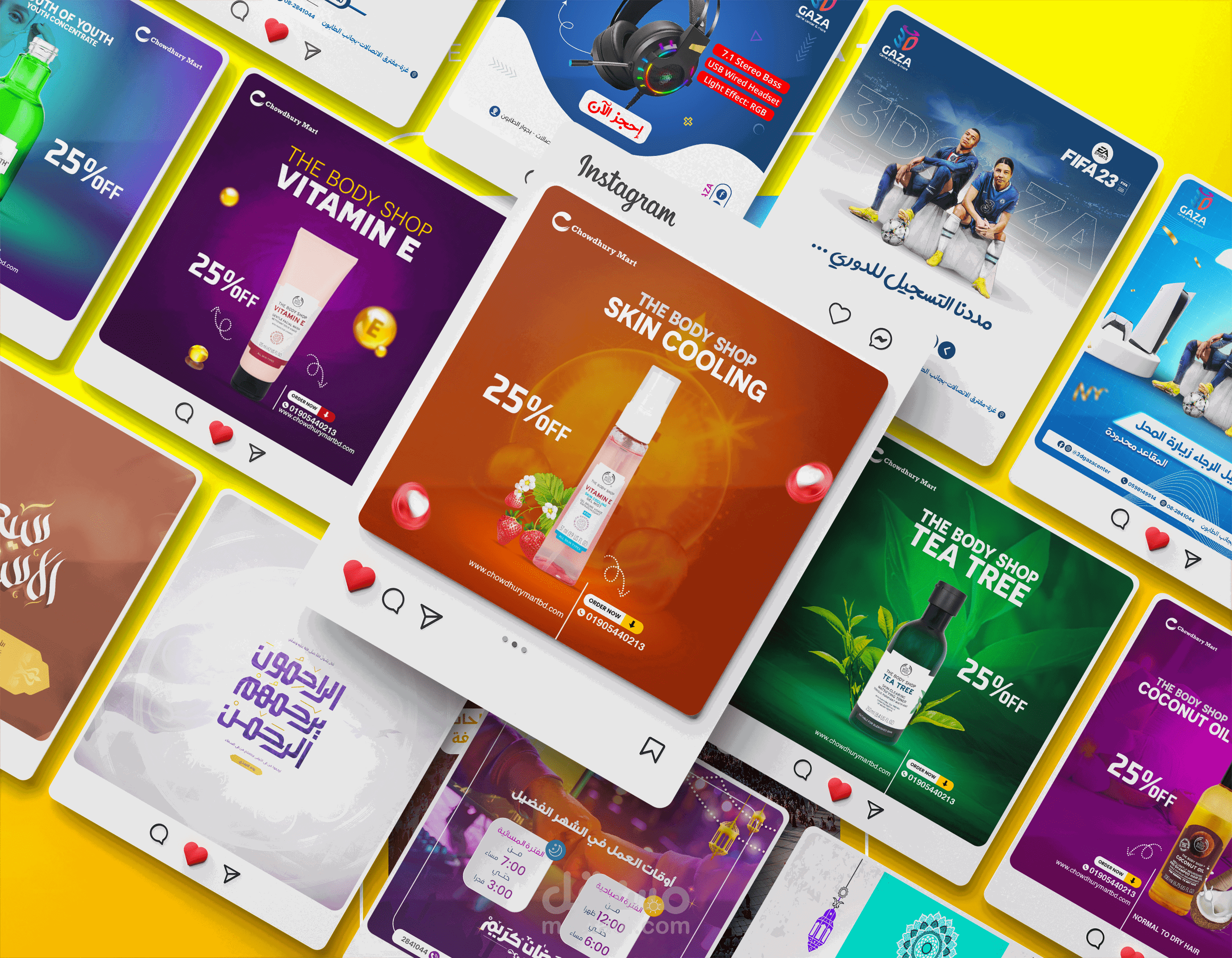 تصميمات بوستات سوشيال ميديا Social Media Posts