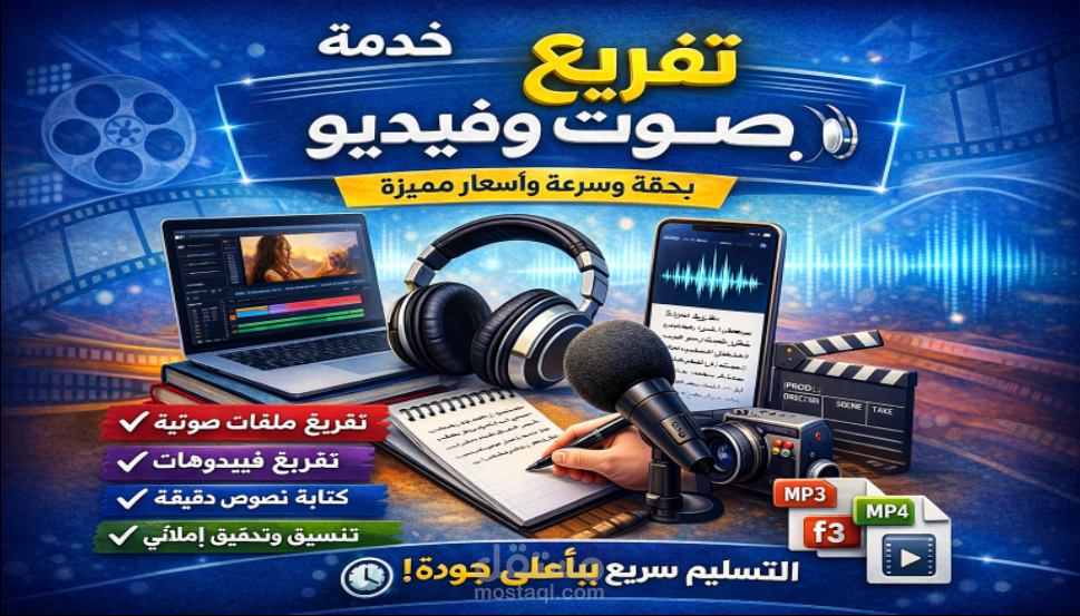 تفريغ فيديوهات وصوتيات باللغة العربية