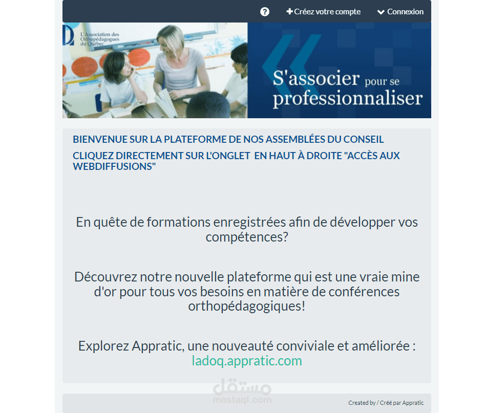 E-learning website