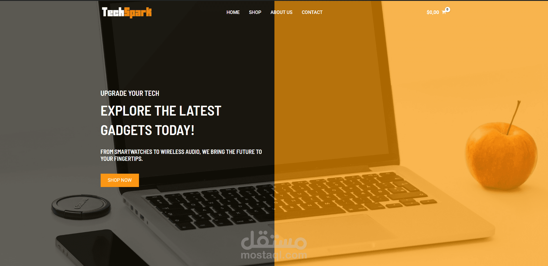 TechSpark – متجر إلكتروني للأجهزة التقنية باستخدام WooCommerce