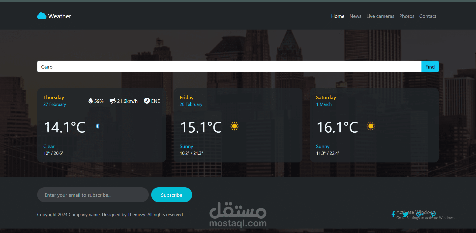الطقس المباشر