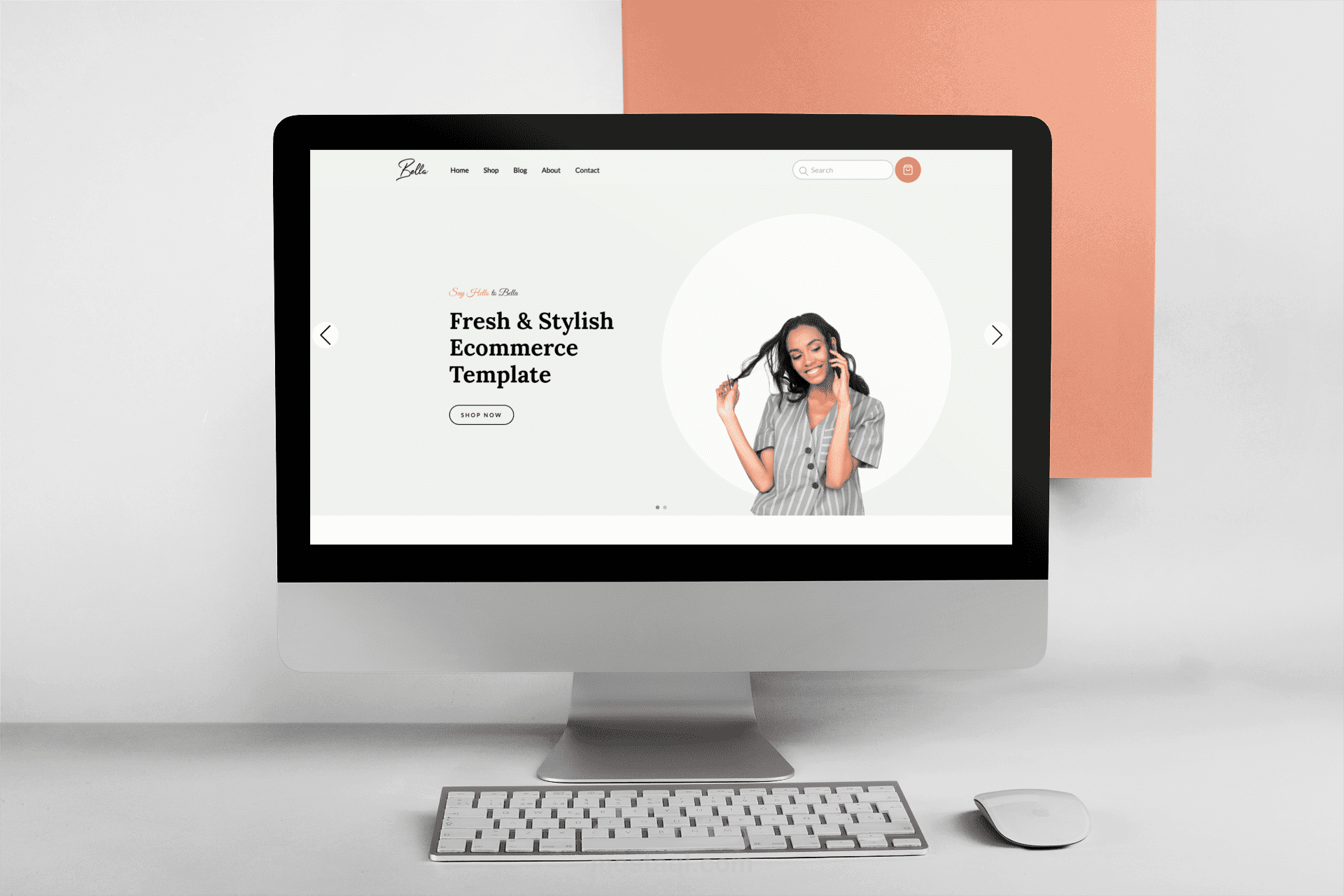 متجر ملابس أونلاين (Bella) بألوان و تنسيقات جميلة