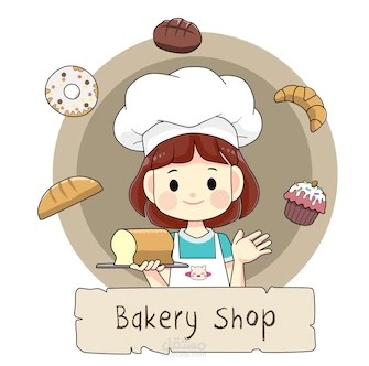 تصميم شعار كرتوني لمخبز