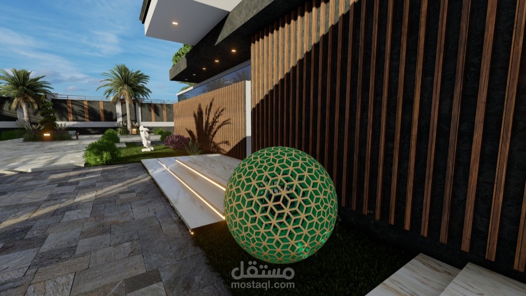 تصميم فيلا مع لاند سكيب