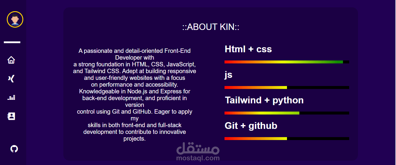 website profile