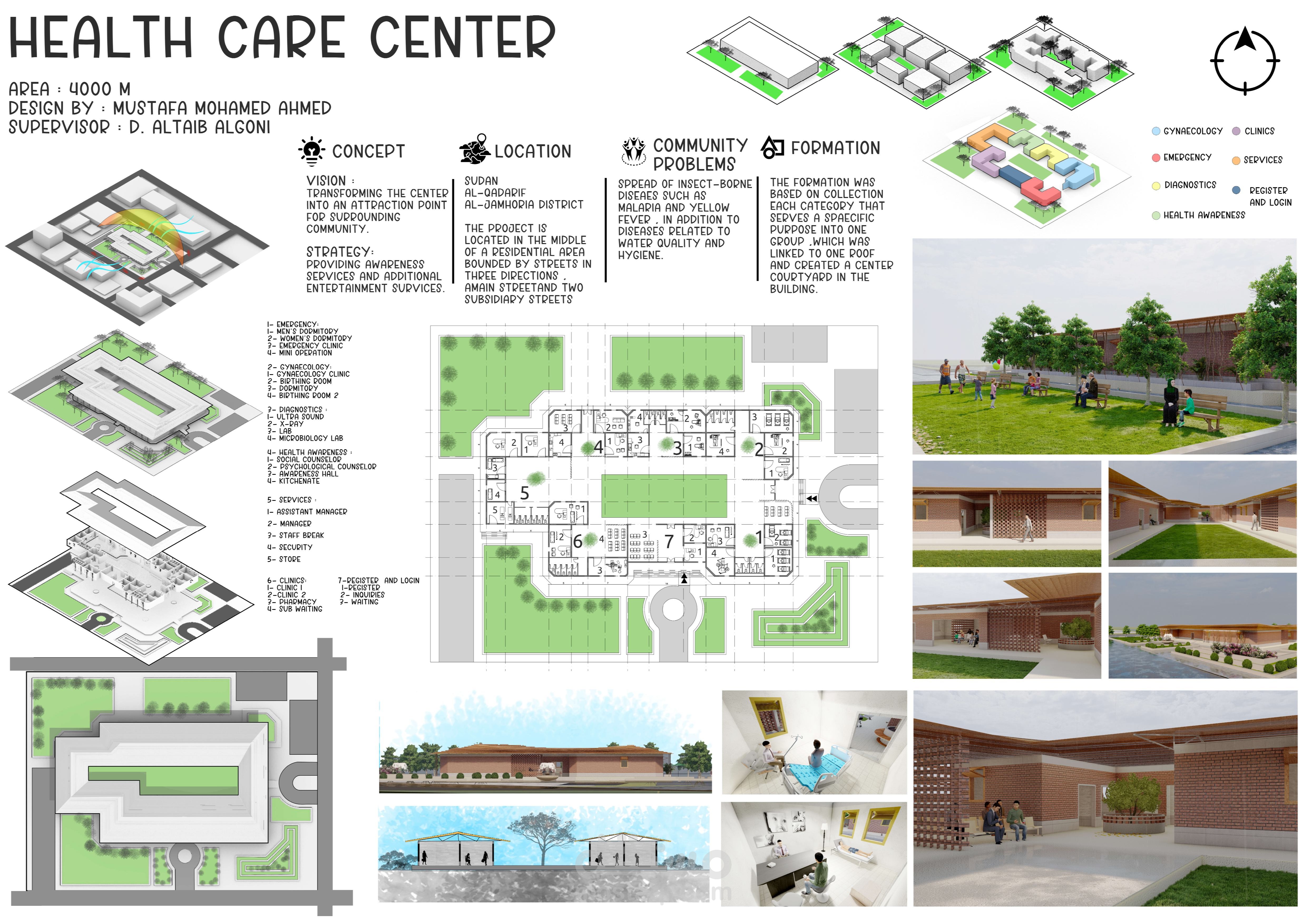 تصميم مركز الرعاية الصحية Health Care Center