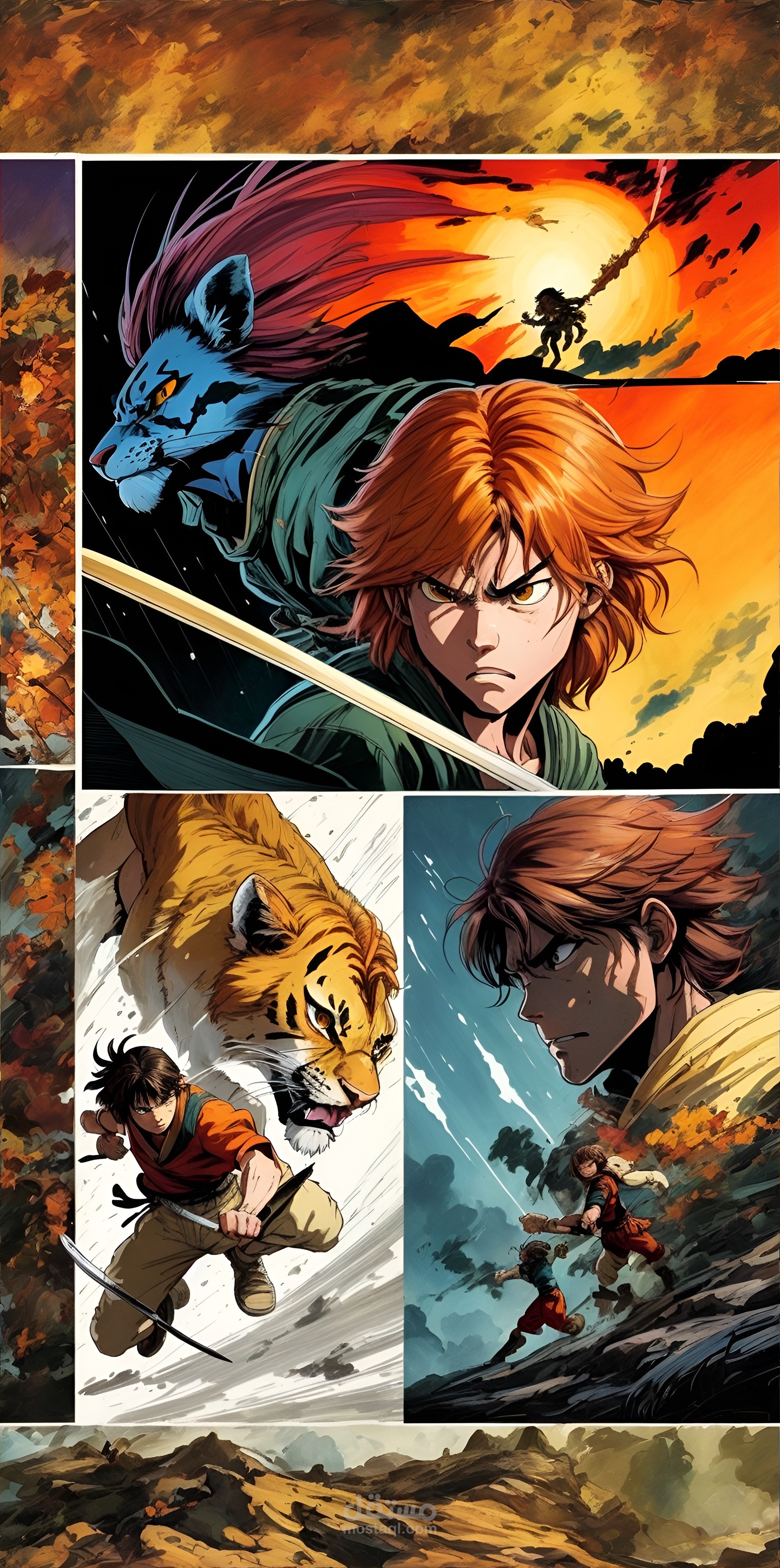 تلوين صفحات المانجا