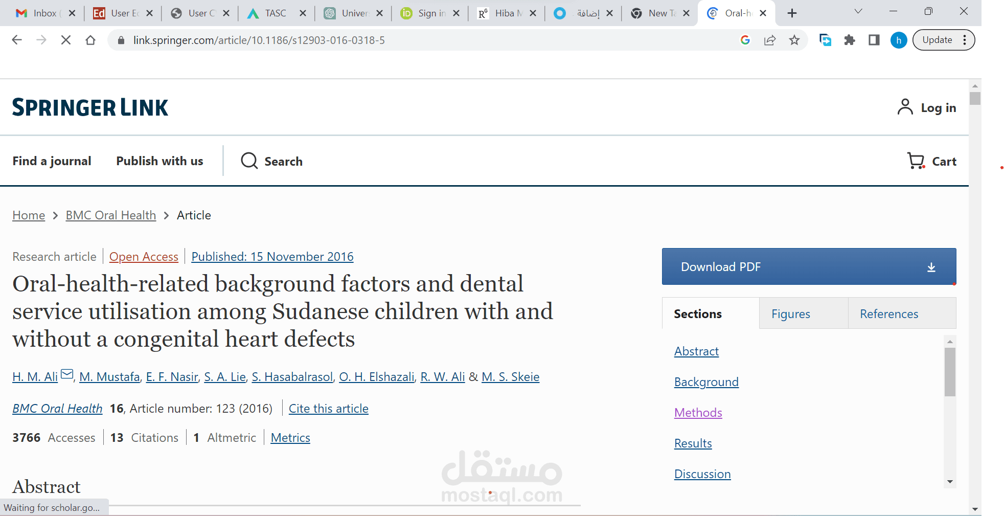 Scientific paper published in a peer reviewed journal