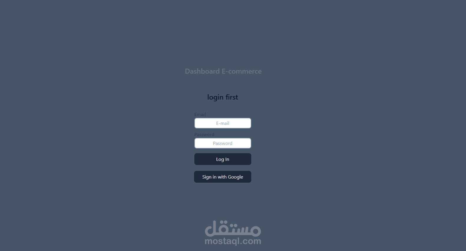 لوحه تحكم خاصه بموقع تسوق