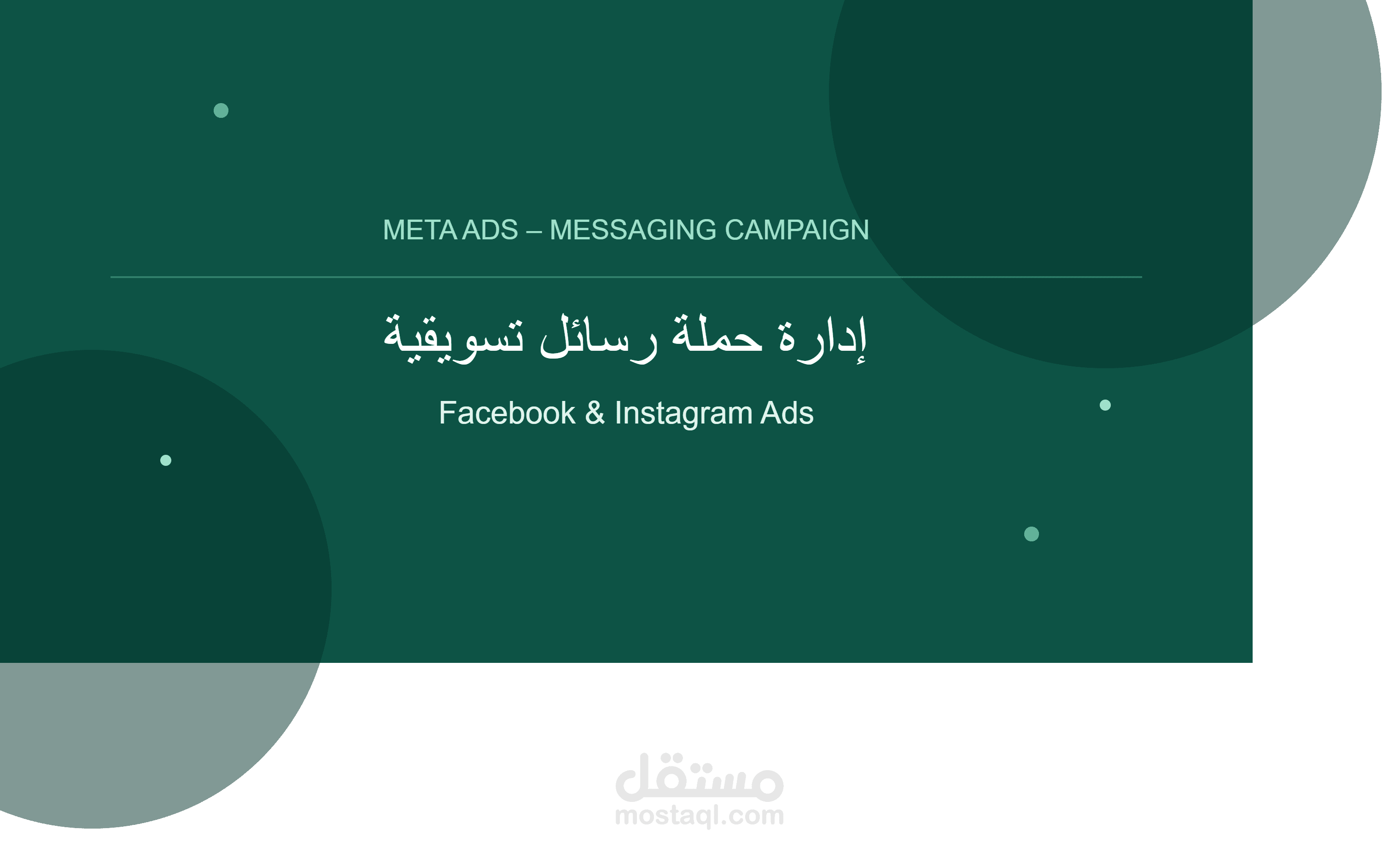 نتائج حملة إعلانية على منصة Meta لحملة رسائل (Messenger/WhatsApp)