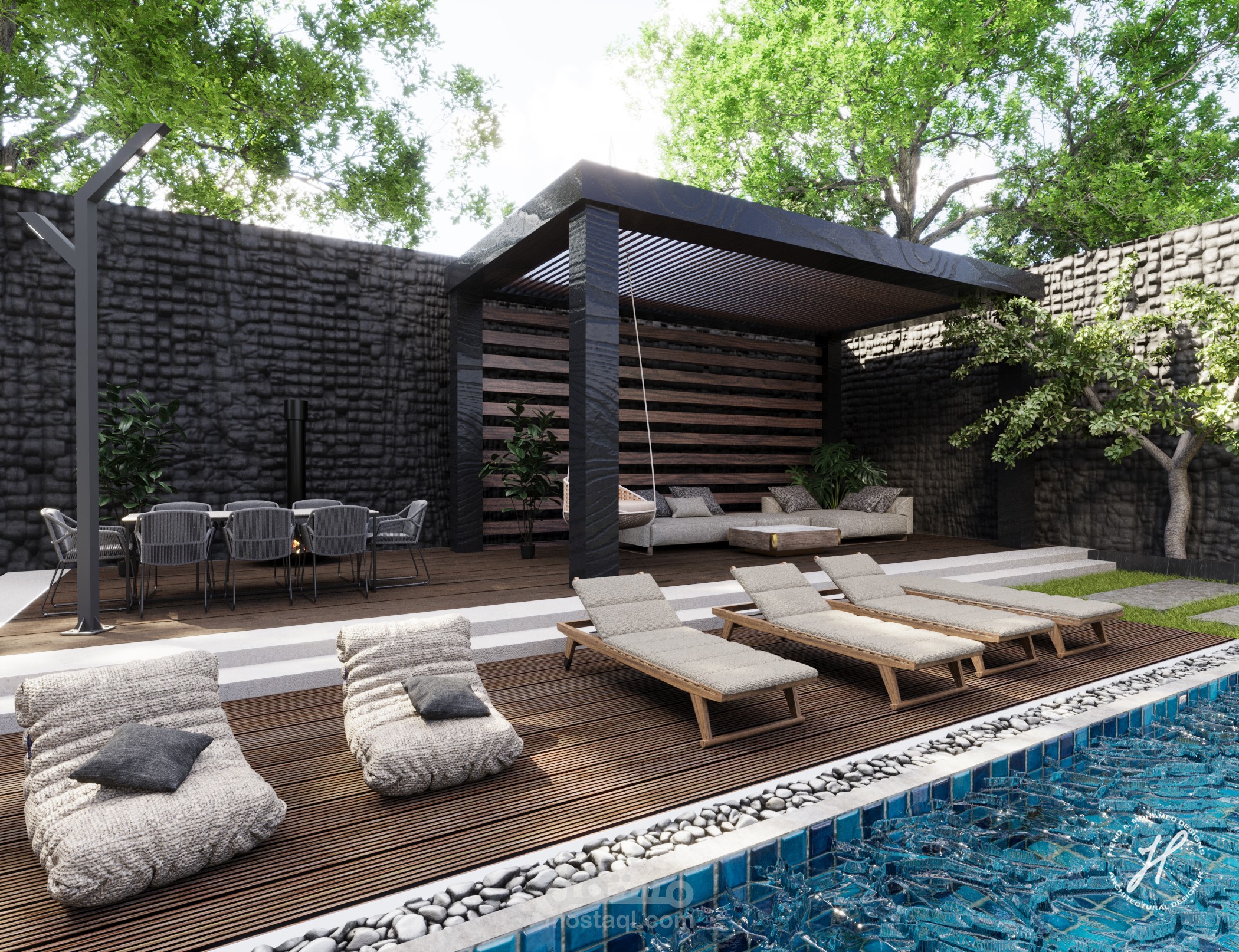 Pool and seating Area