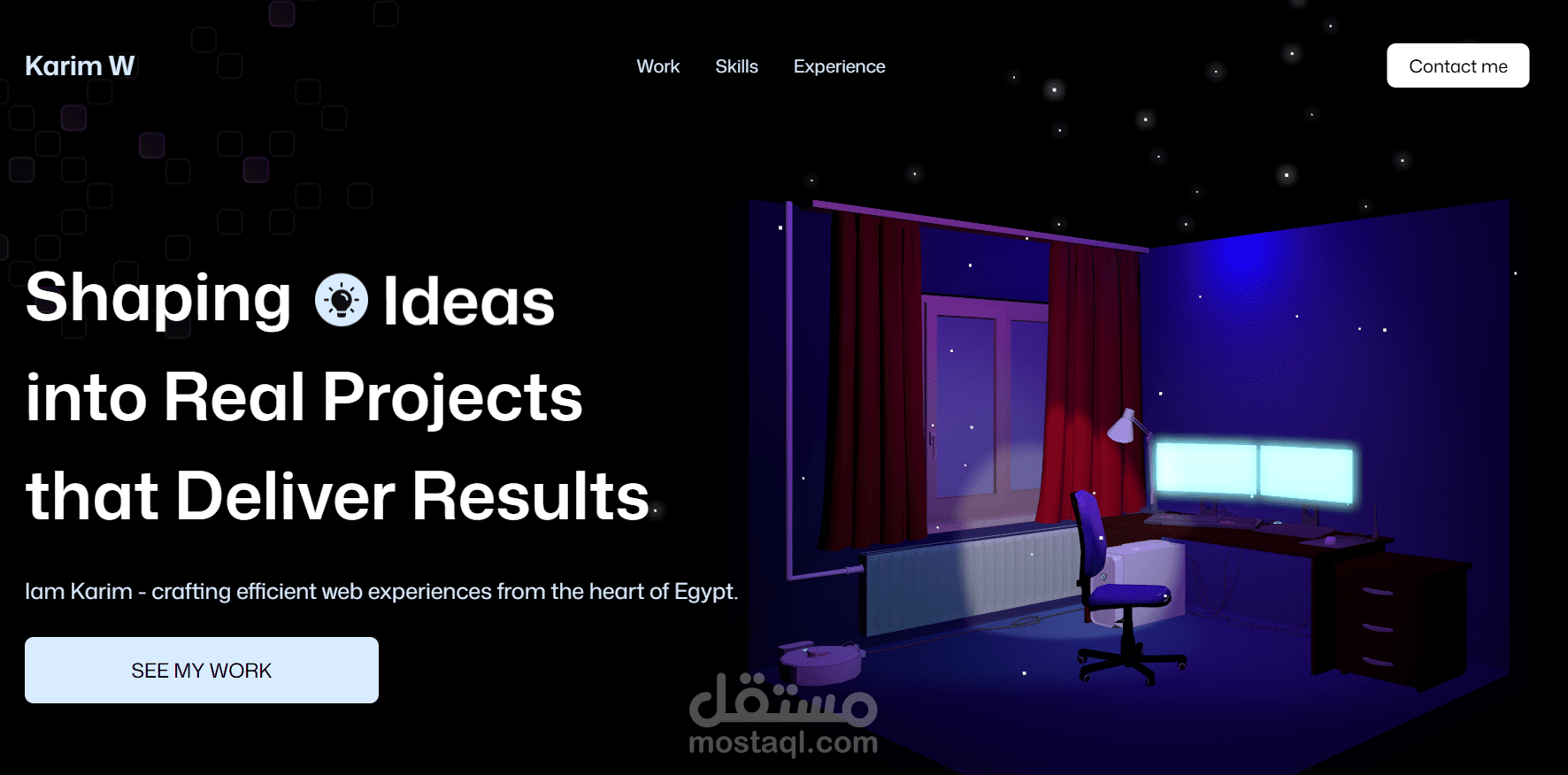 3D portfolio | موقع 3D للتعريف عني