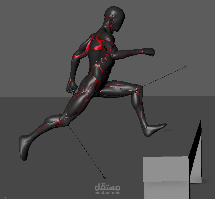تصميم حركة جري ثم القفز ثلاثية الأبعاد _ Run to jump 3D animation
