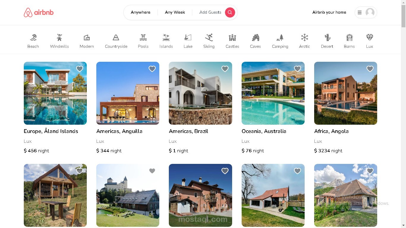An online marketplace for short- and long-term homestays and experiences