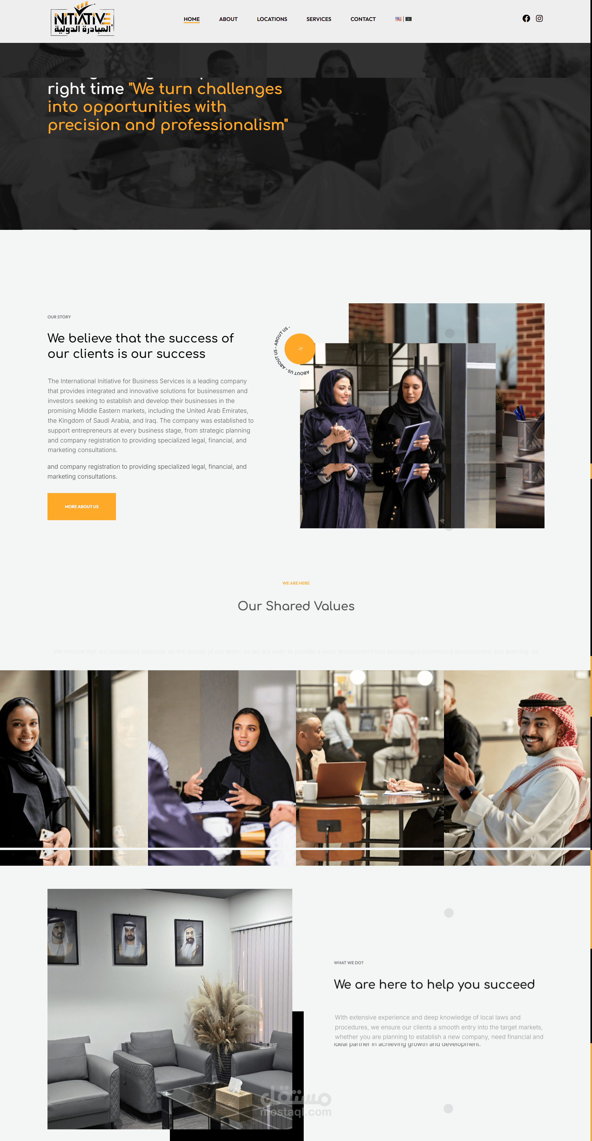 موقع تعريفي لشركة المبادرة الدولية بالسعودية