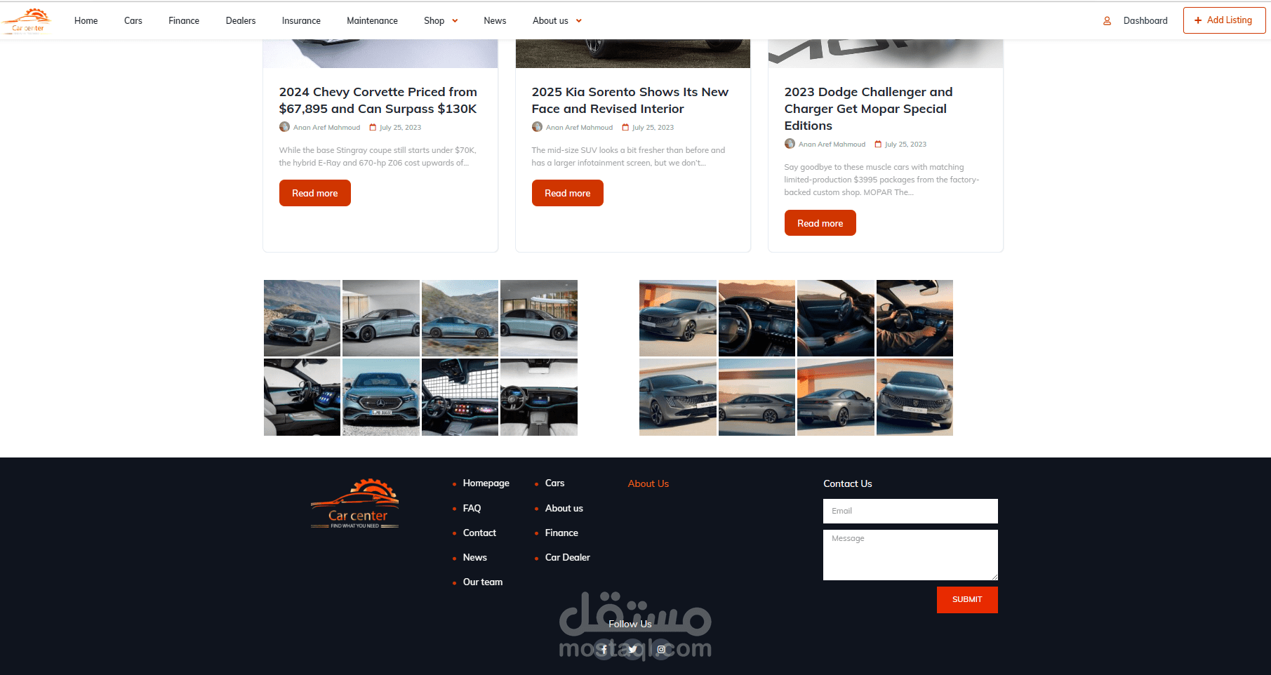 Car Center With Wordpress