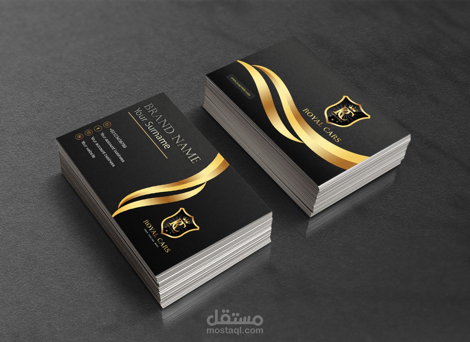 تصميم بطاقة اعمال بشكل مميز - ( Businees card )