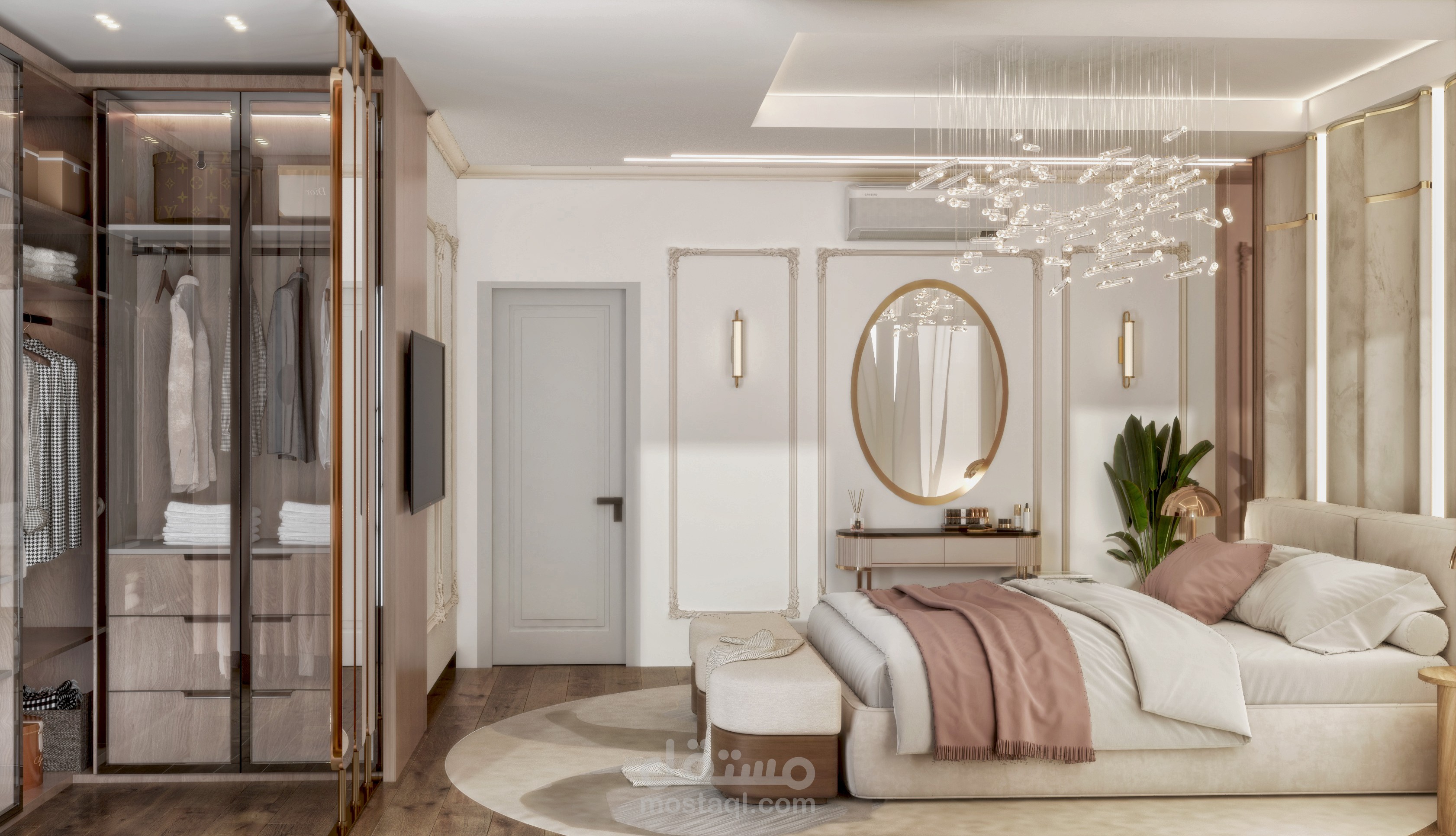 غرفه نوم نيو كلاسيك