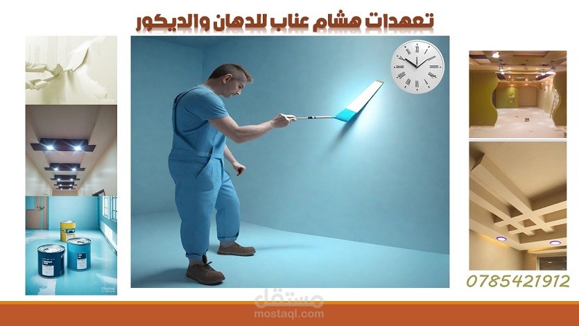 تصميم هوية بصرية لمؤسسة تعهدات دهان وديكور.