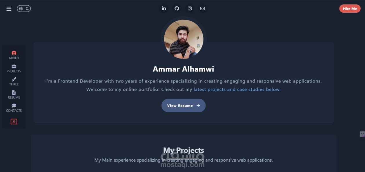 personal portofolio معرض أعمال شخصي