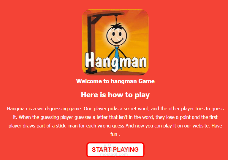 لعبة Hangman الكلاسيكية
