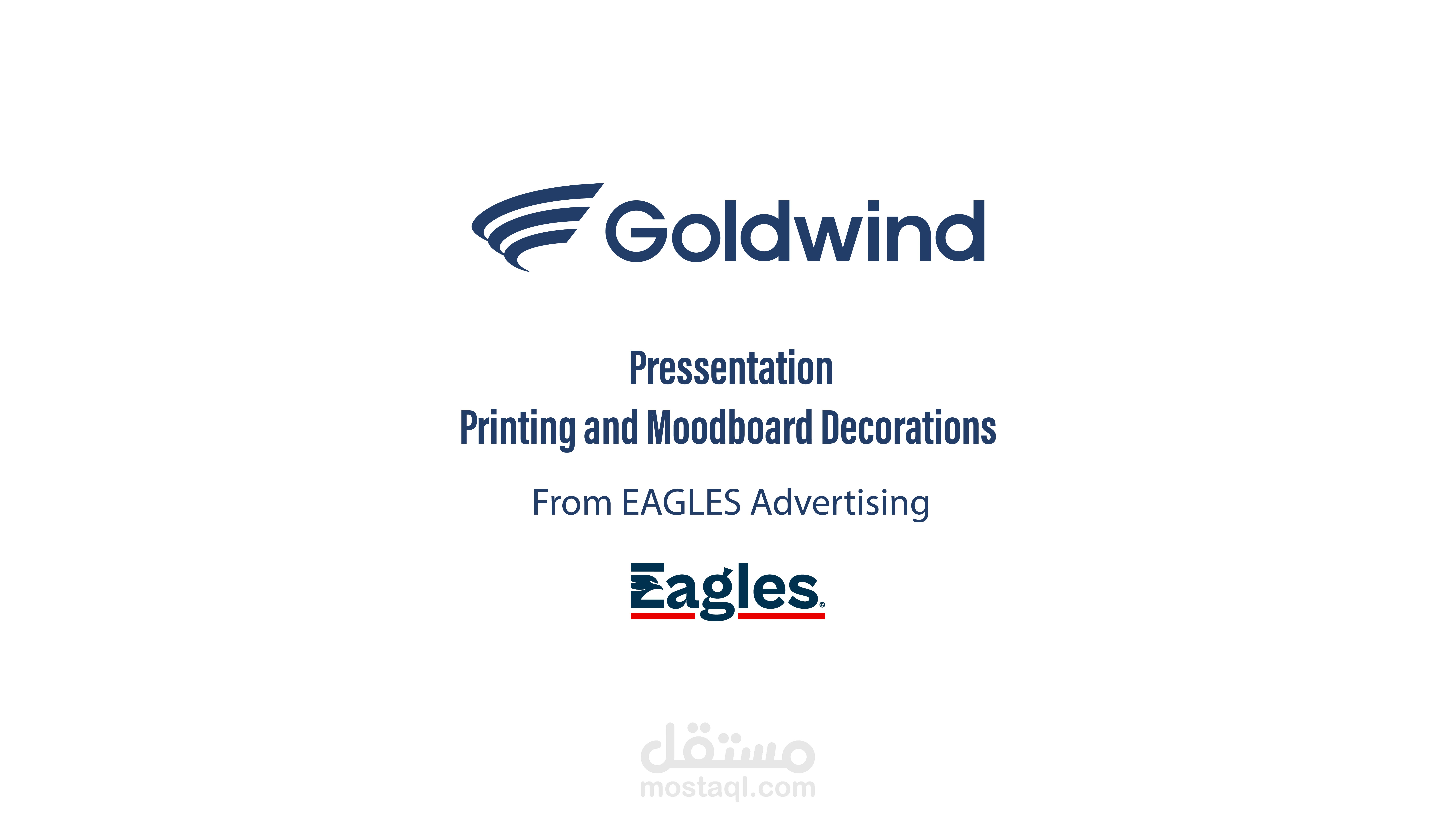 Printing brand identity & Giveaways for Goldwind company