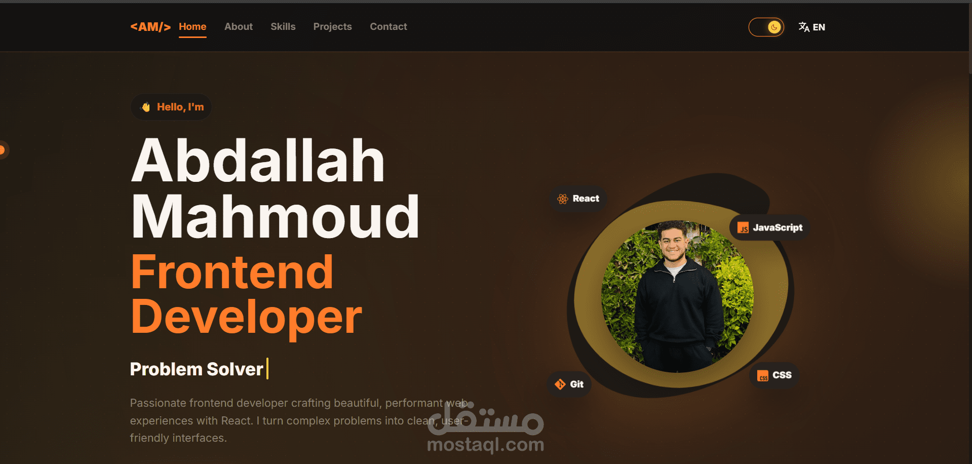 تصميم وتطوير موقع Portfolio احترافي تفاعلي