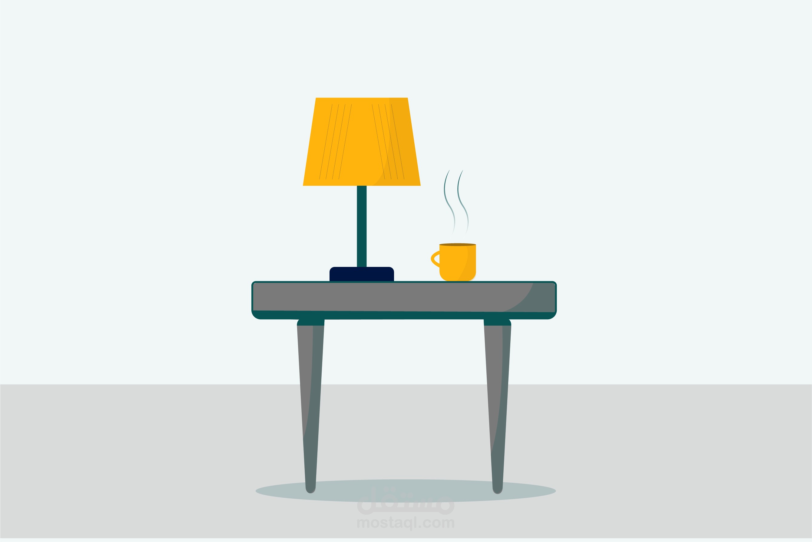 رسم طاولة عن طريق برنامج Illustrator