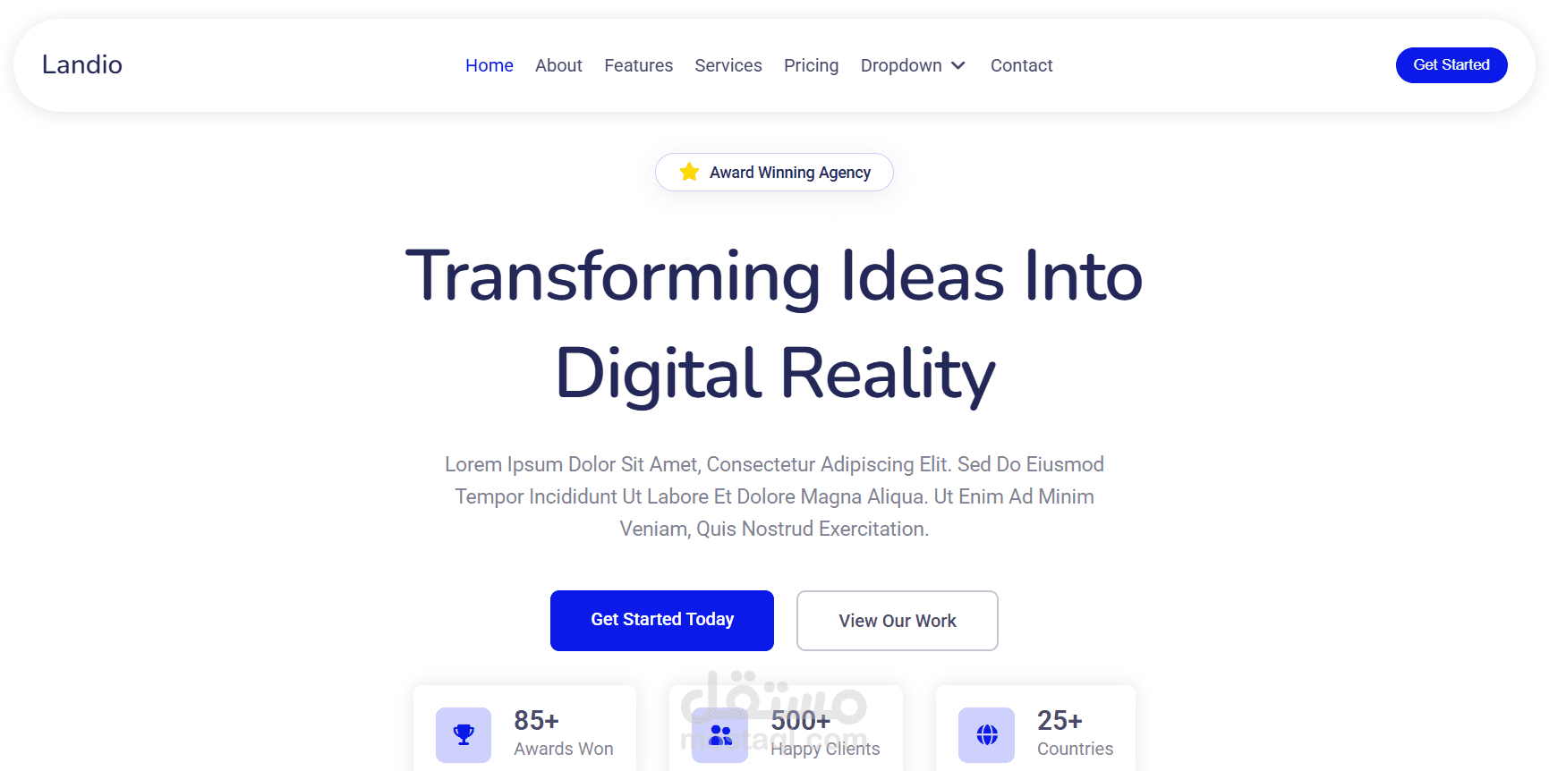 Landing page (Landio)