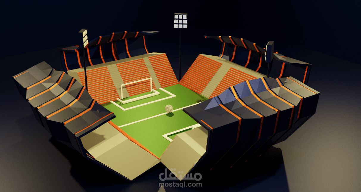 تصميم مجسم   لملعب3D