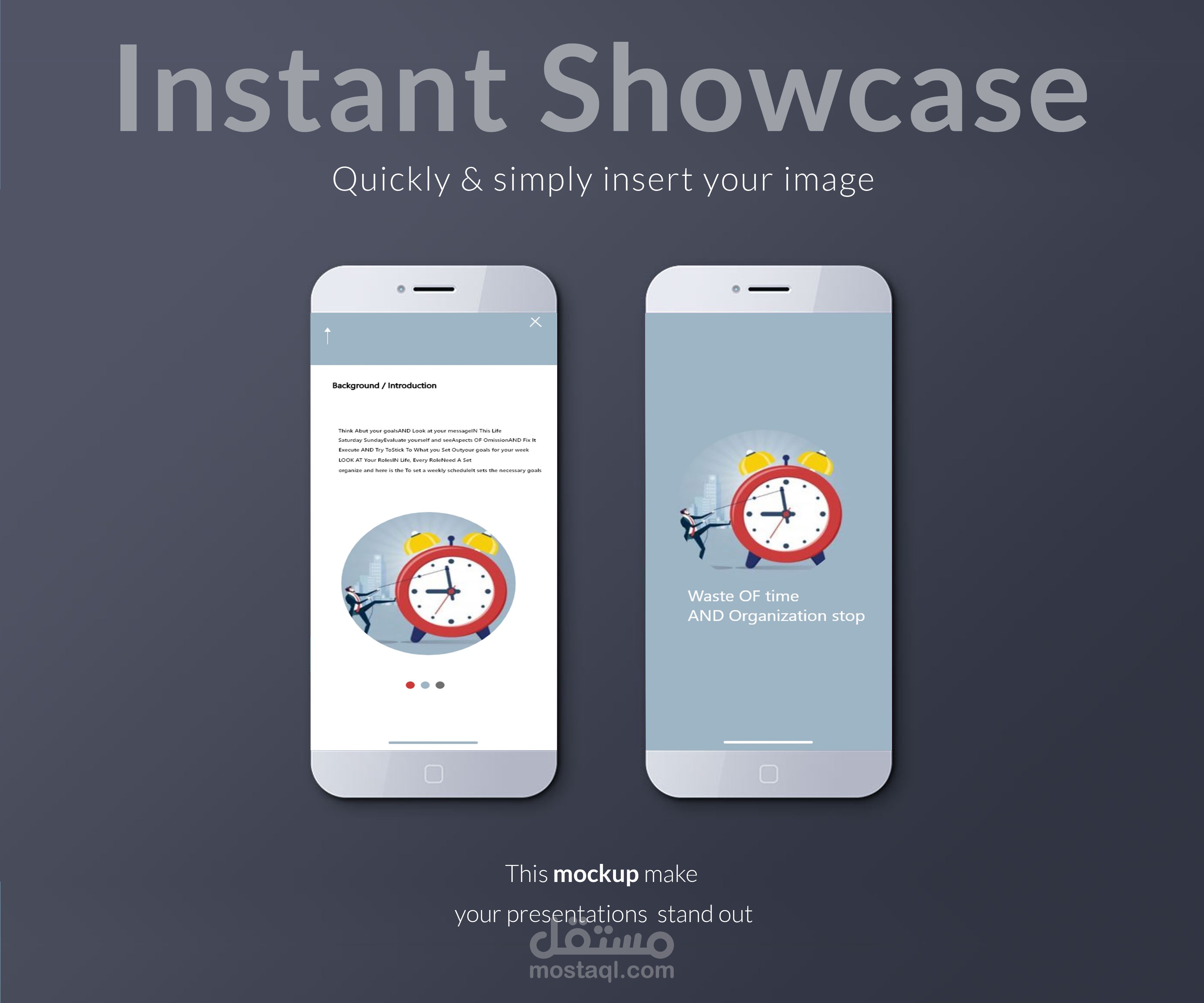 واجهتات تطبيق  لادارة الوقت
