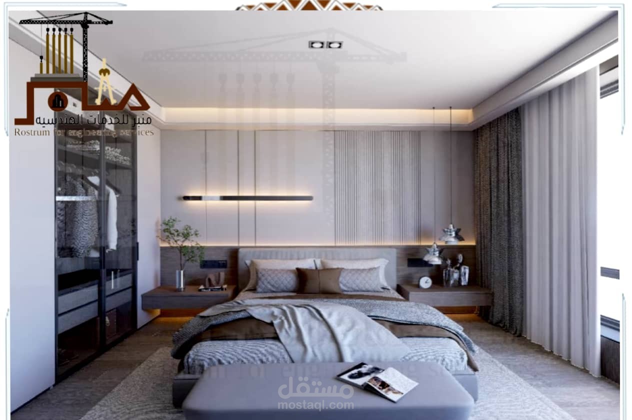 تصميم داخلي مع مكتب منبر للتصاميم الهندسية
