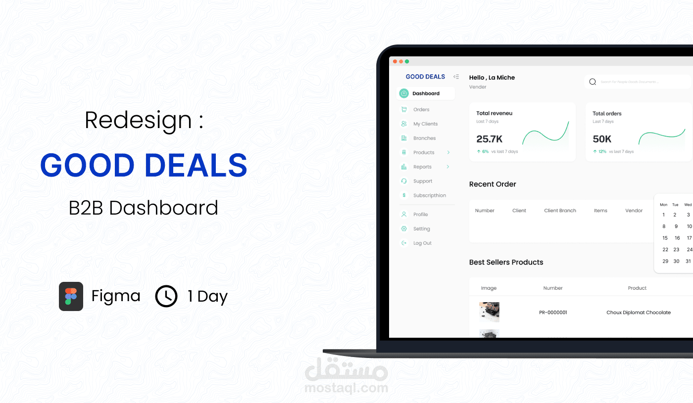 Redesign B2B Dashboard