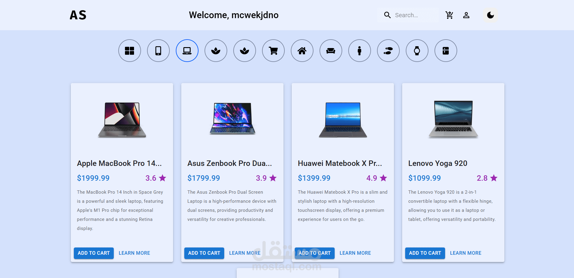 مشروع AS E-Commerce - منصة تسوق إلكتروني متكاملة