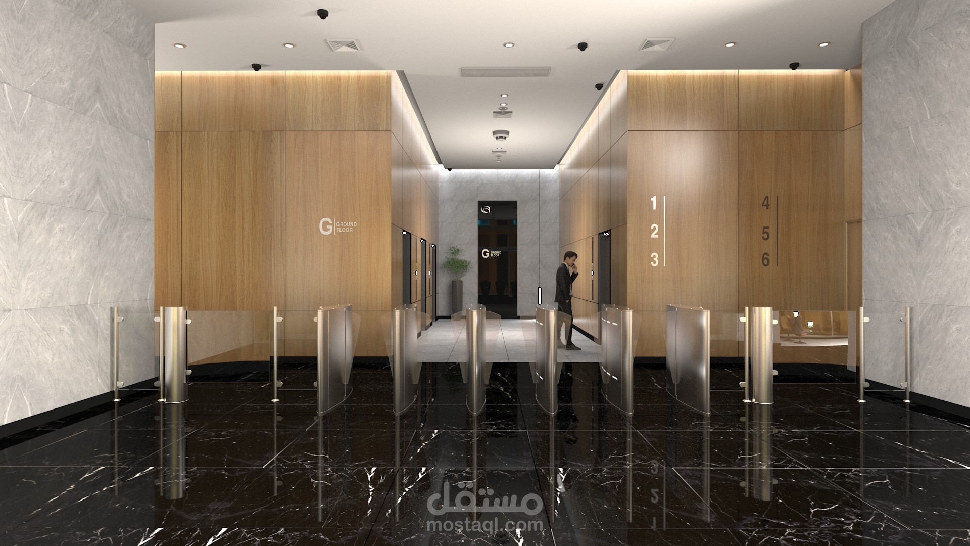 مشروع بنك ، مدخل الموظفين