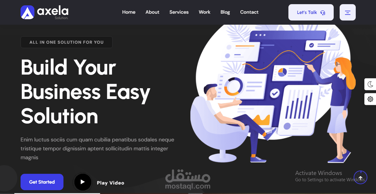 موقع لشركة يقدم خدماتهم  و  معرض اعمالهم  بتفاصيلهم و مدونة لاضافة المقالات