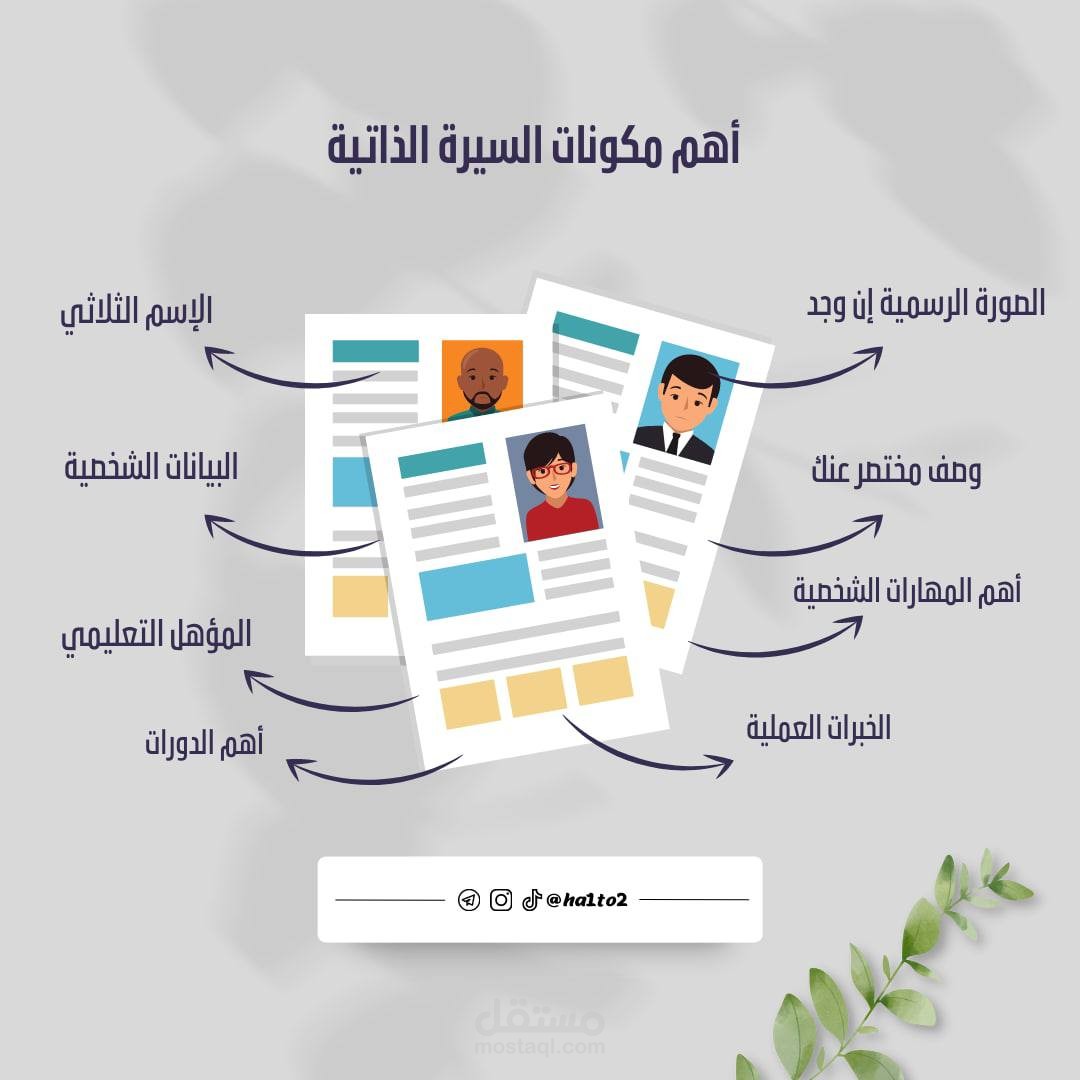 تصميم سيرة ذاتية cv بدقة وأحترافية تبعاً للمعاير العالمية