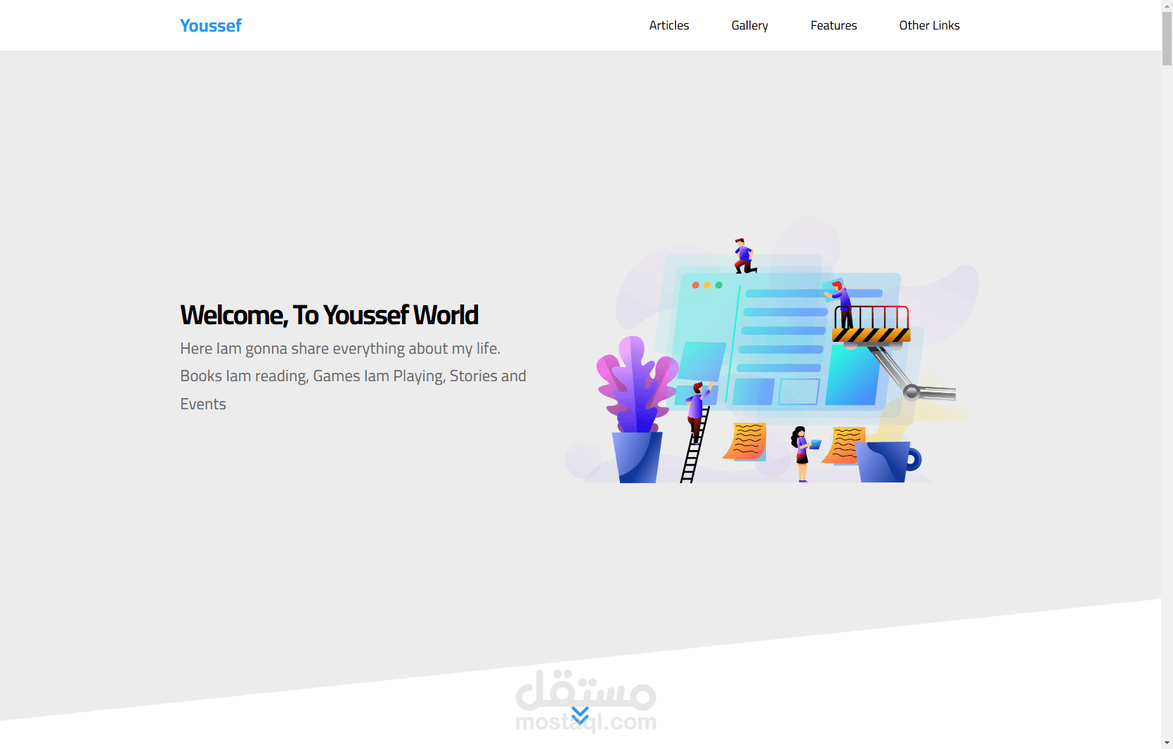 برمجة موقع تعريفي لفريق (Youssef)