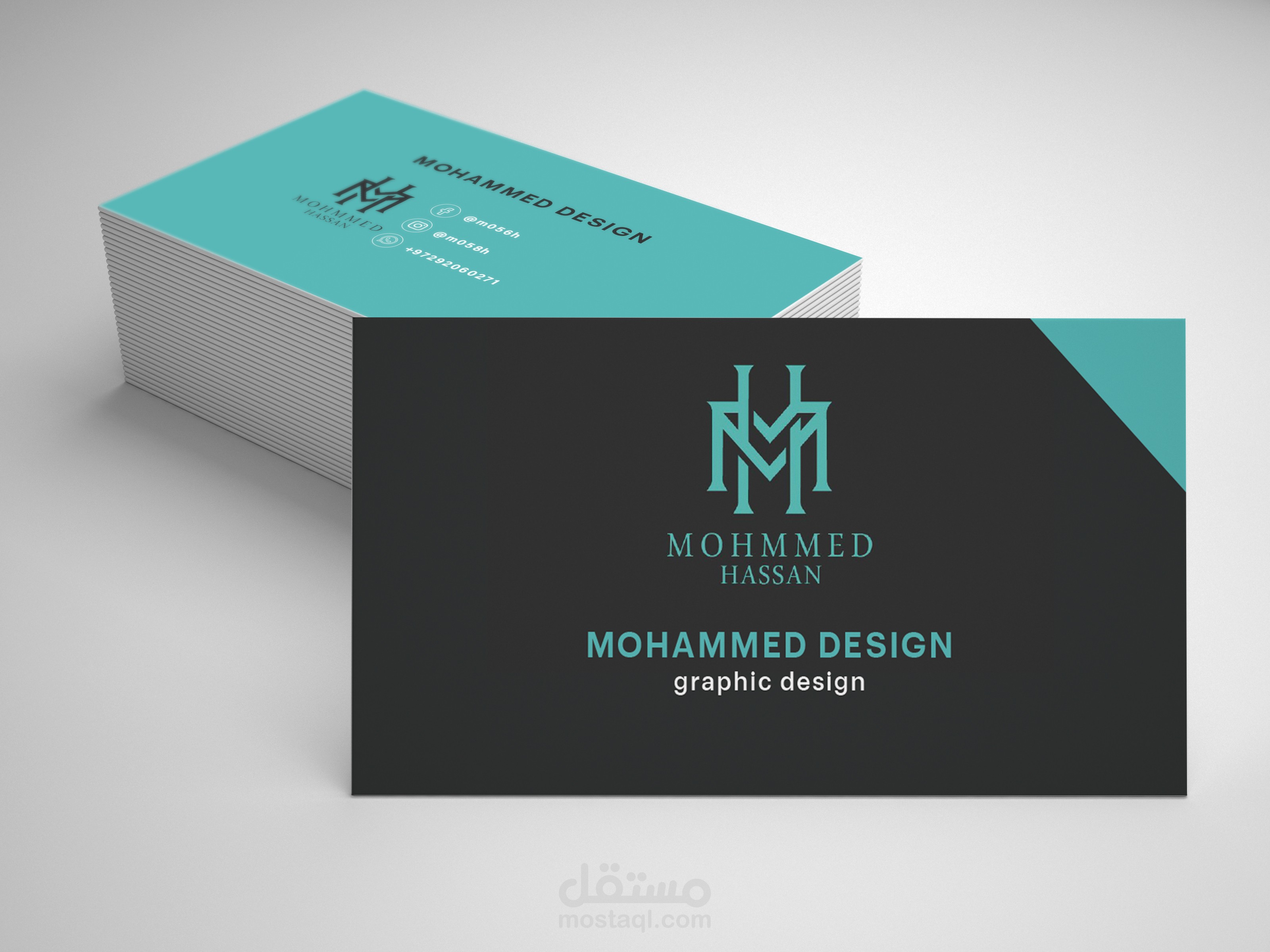 تصميم بزنس كارد (بطاقة أعمال ) بشكل مميز واحترافي