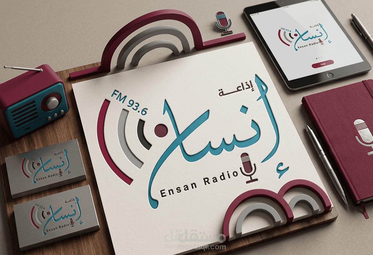 تصميم شعار لاذاعة انسان السعودية