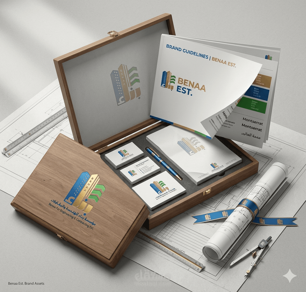 شعار لشركة بناء للهندسة والمقاولات