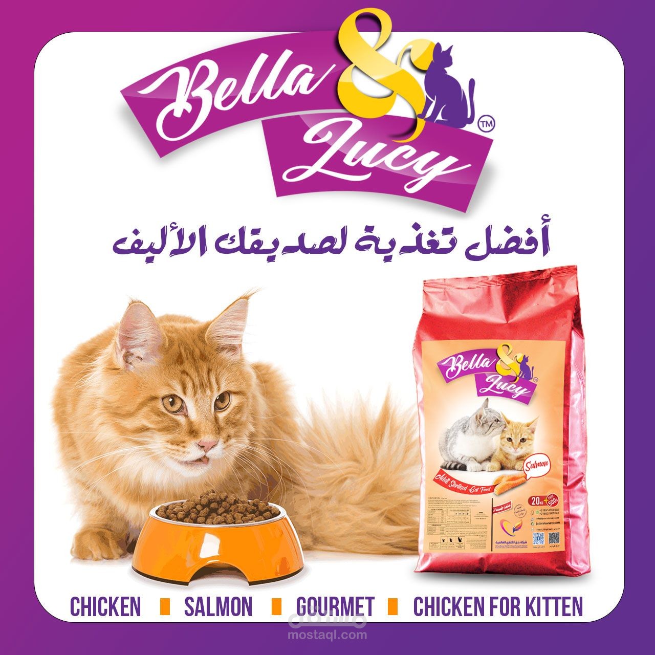 إعلانات سوشيال ميديا لطعام الحيوانات الأليفة {Bella &Lucy}