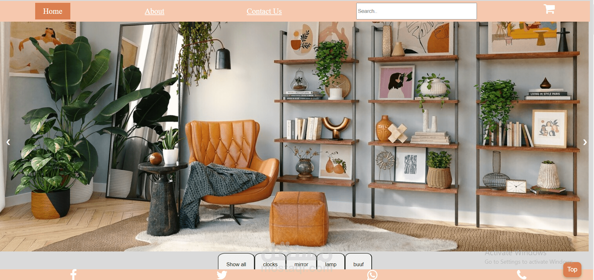 Website Design for a Home Furniture