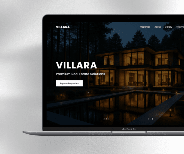 VILLARA – a premium real estate landing page